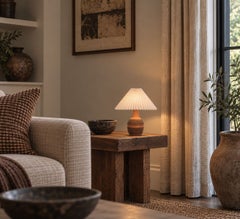 Einar Johansen, Large Table Lamp, Brown Stoneware, Denmark, 1960s