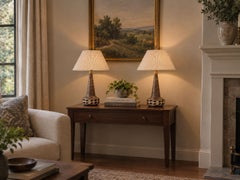 Marianne Starck, Large Table Lamps, Brown Stoneware, Denmark, 1960s