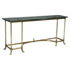 LaBarge, German Modern, Console Table, Brass, Glass, Germany, 1970s