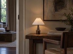 Nils Kähler, Large Table Lamp, Brown Glazed Stoneware, Denmark, 1960s