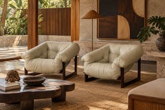 Percival Lafer, MP-93-Lounge-Sessel, Palisanderholz, Leder, Brasilien, 1960er Jahre