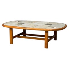 Gangso Møbler, Danish Modern, Coffee Table, Teak, Mosaic Tile, Denmark, 1970s