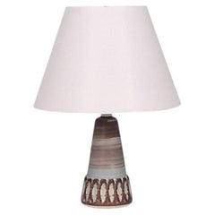 Danish Modern, Table Lamp, Blue and Brown Glazed Stoneware, Denmark, 1960s