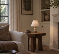 Danish Modern, Table Lamp, Blue and Brown Glazed Stoneware, Denmark, 1960s