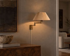 Fagerhults Belysning AB, Articulating Wall Light, Brass, Sweden, 1960s