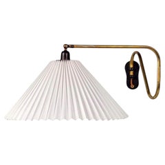 Voss Belysning, Articulating Wall Light, Paintated Brass, Metal, Denmark, 1950s