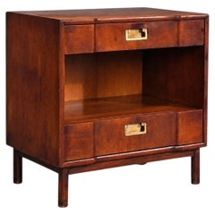 John Widdicomb, American Modern, Nightstand, Walnut, Brass, USA, 1960s