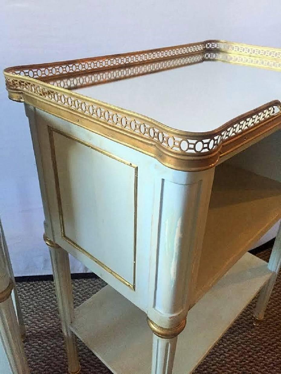 Louis XVI Style Side Tables, Nightstands or  End Tables Manner of Maison Jansen 1