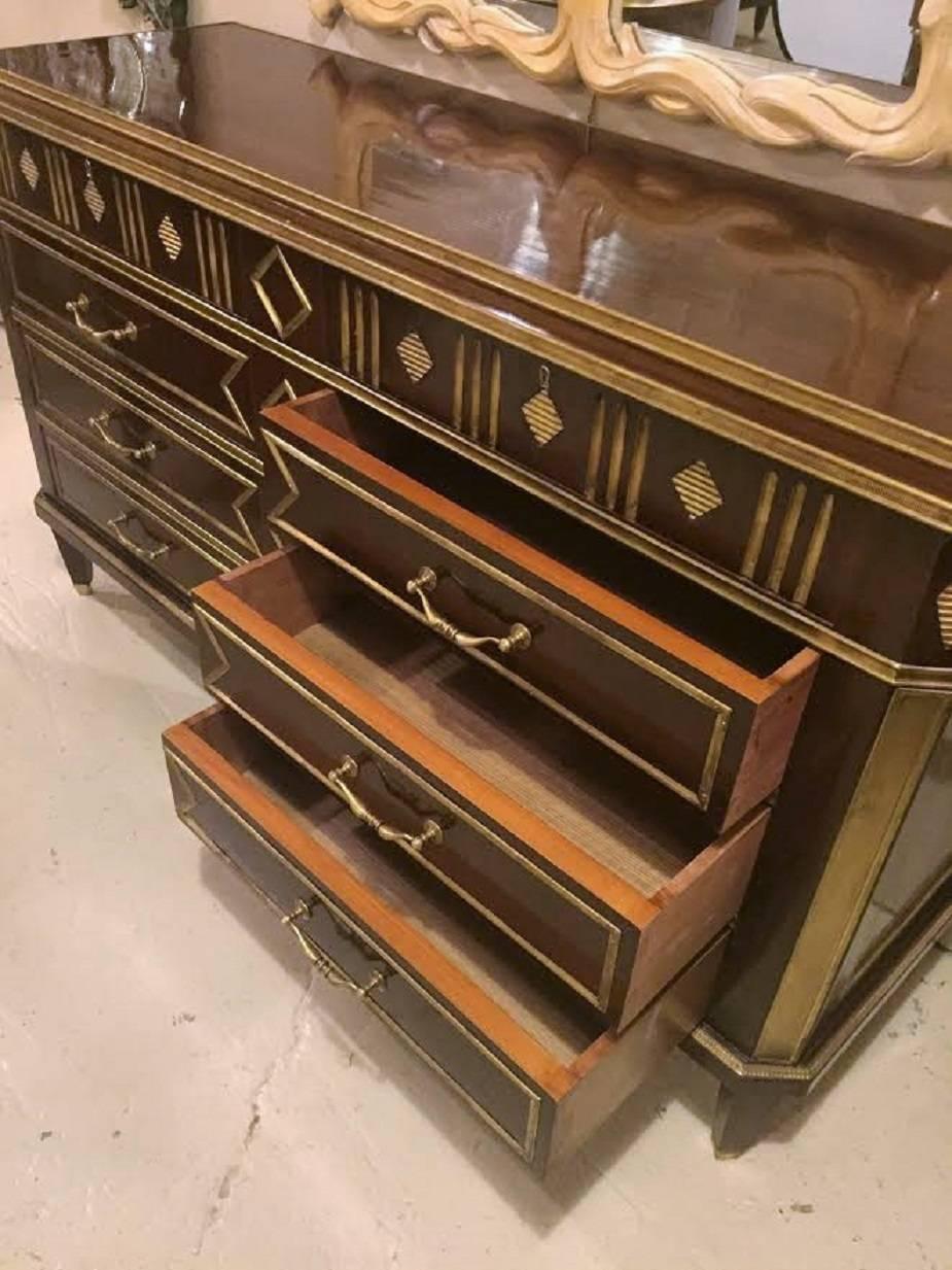 20th Century Pair of Monumental Russian Neoclassical Style Commodes / Chests Louis XVI Style