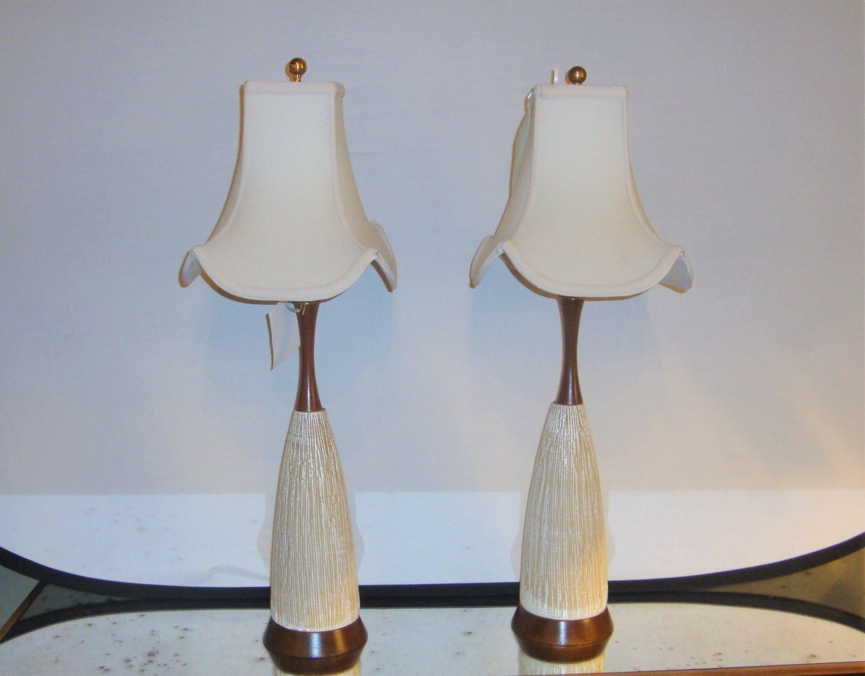 Hollywood Regency Pair of Art Deco Style Lamps