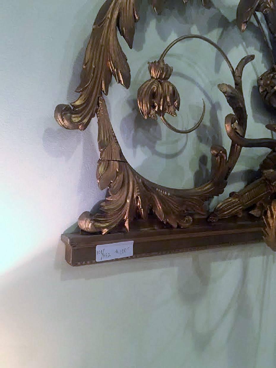Belle Époque Italian Five-Light Gilt Gesso Wall Sconce Wired