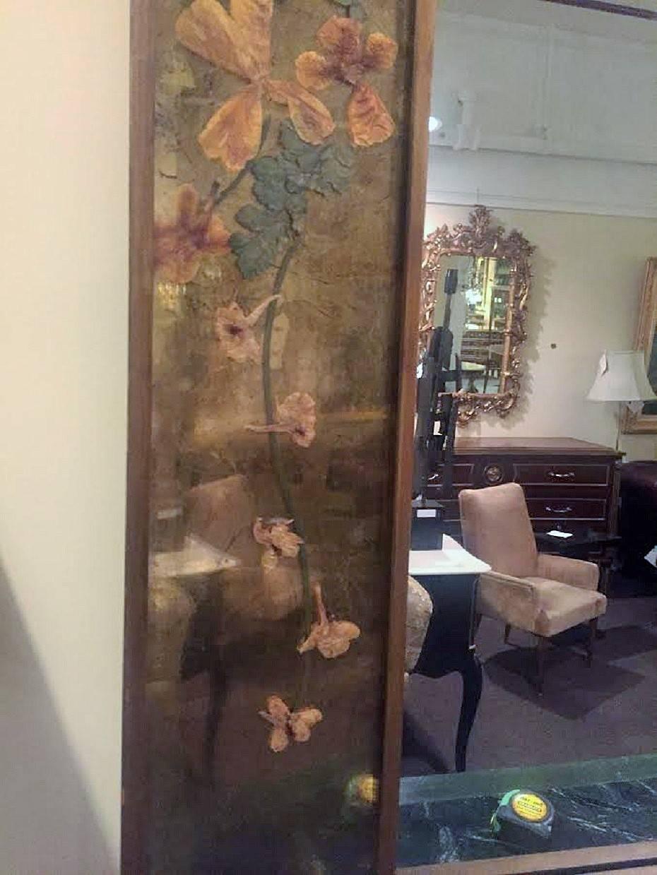 Verene Eglomise Art Deco Wall Mirror In Good Condition In Stamford, CT