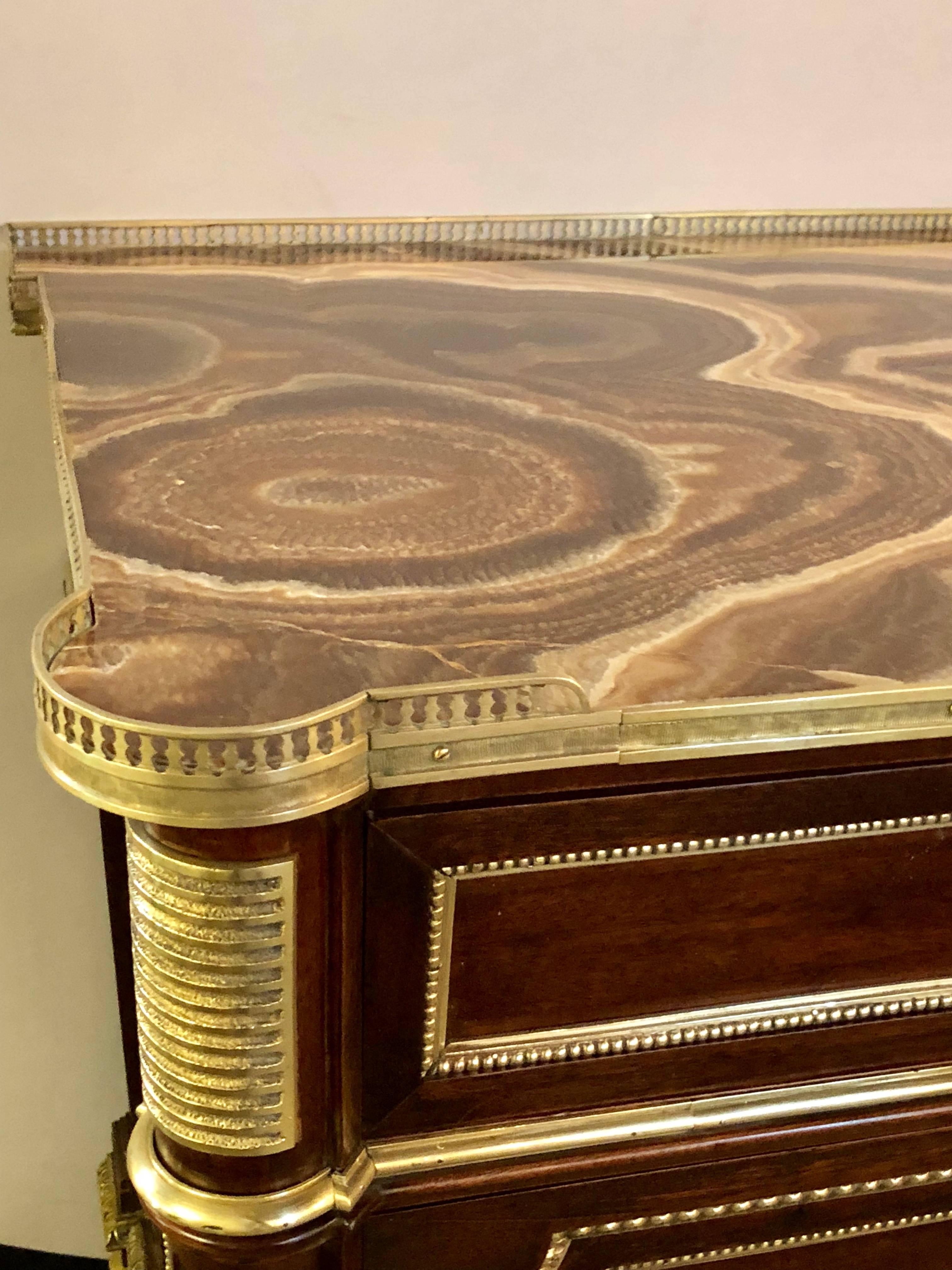 Fine Marble-Top Mahogany Commode/  Dresser/ Credenza 1920s By Maison Jansen 1