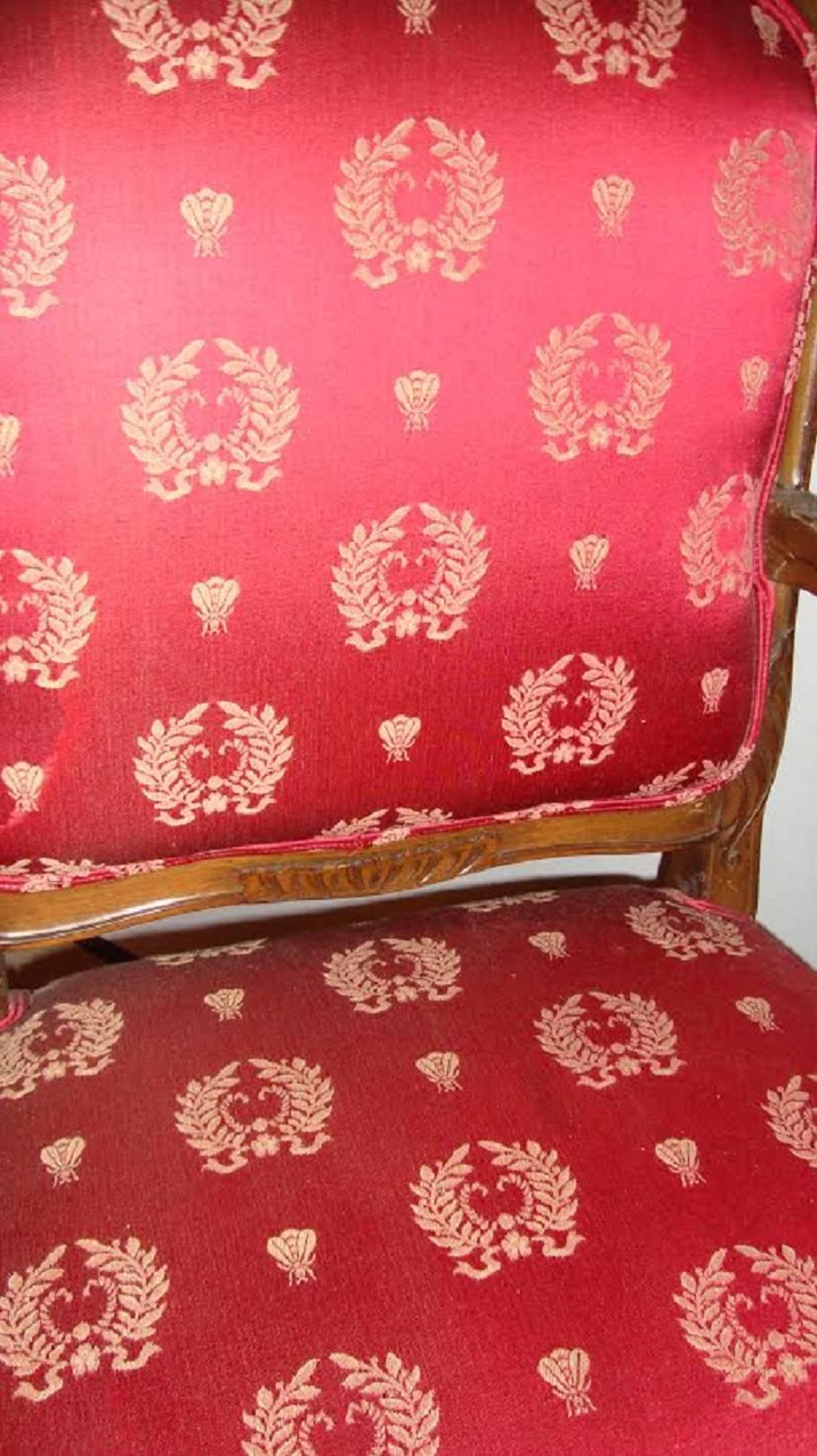 Walnut Set of 14 Dining Chairs Louis XV Style, Maison Jansen