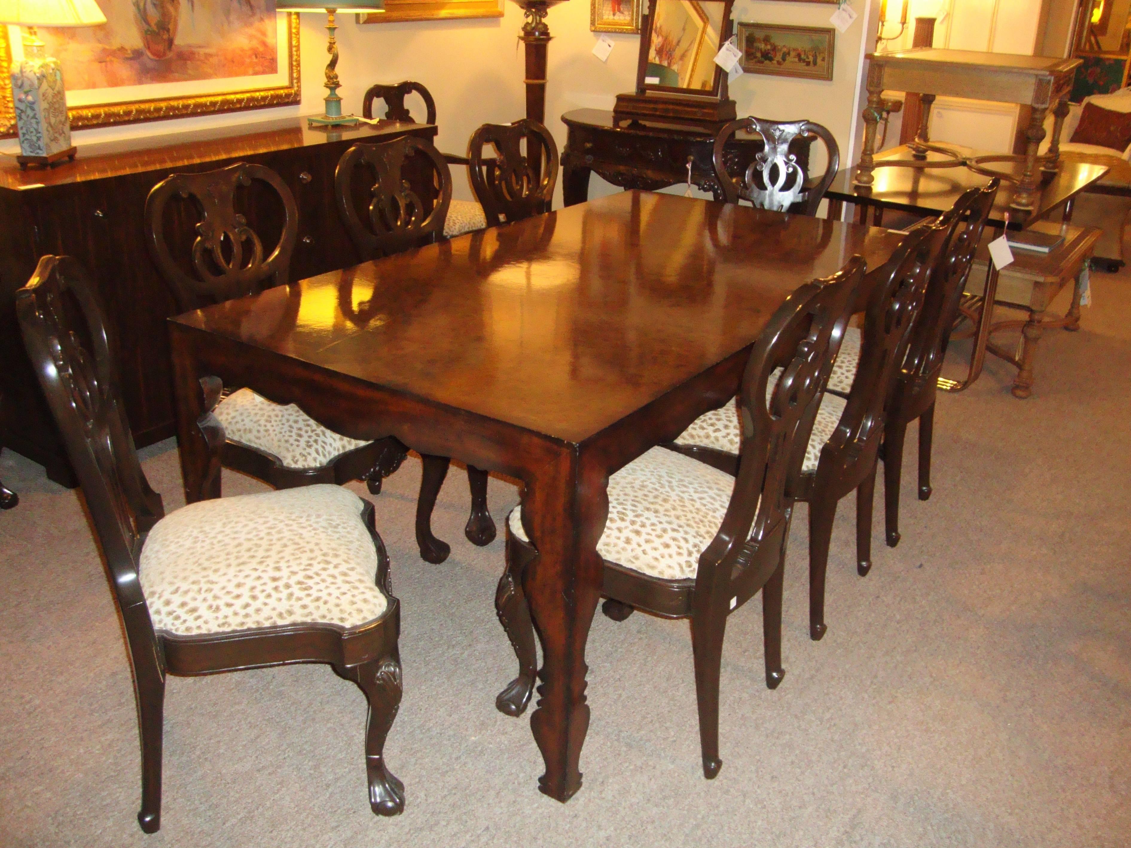 Ralph Lauren dining table dining table by EJ Victor. Finely constructed dining table made by E J Victor for Lauren.