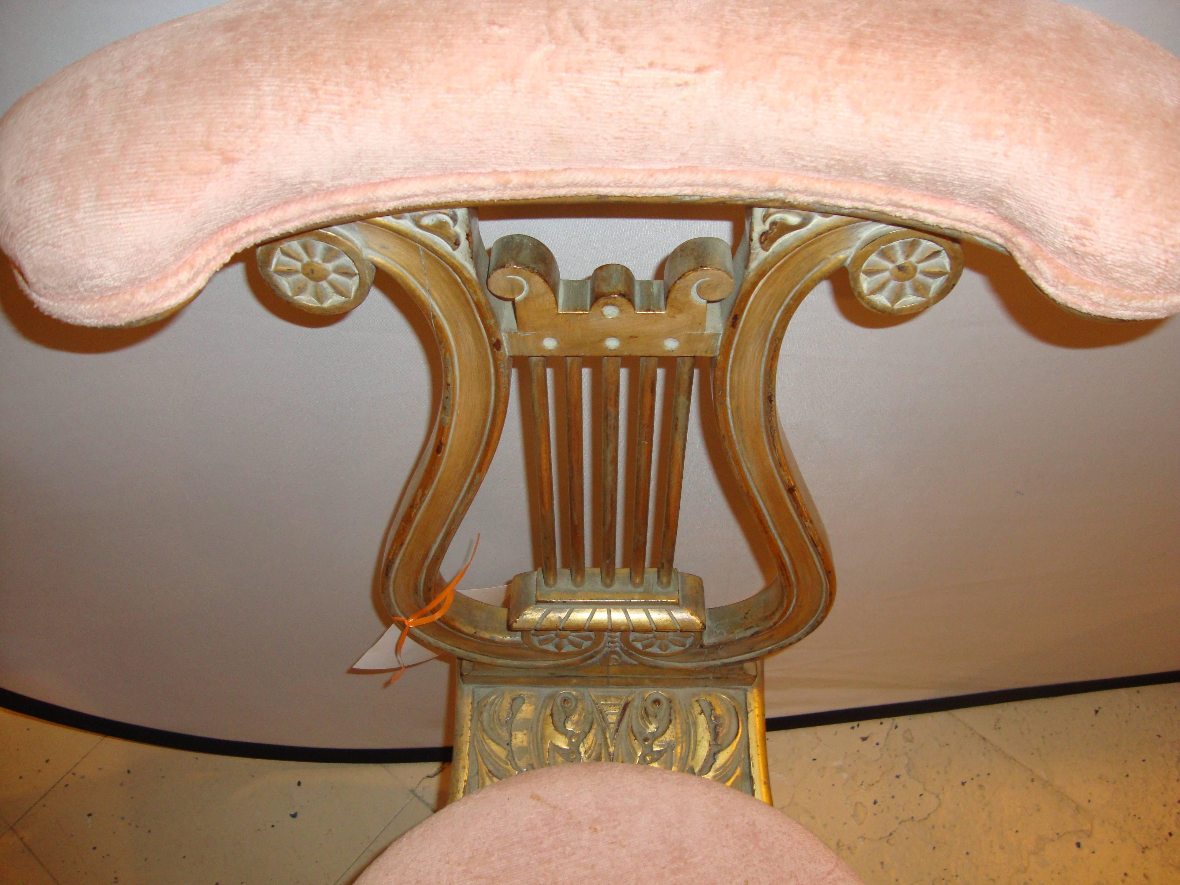 antique harp chair