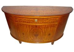 Pair of Adams Style Demilune Console Tables or Commodes