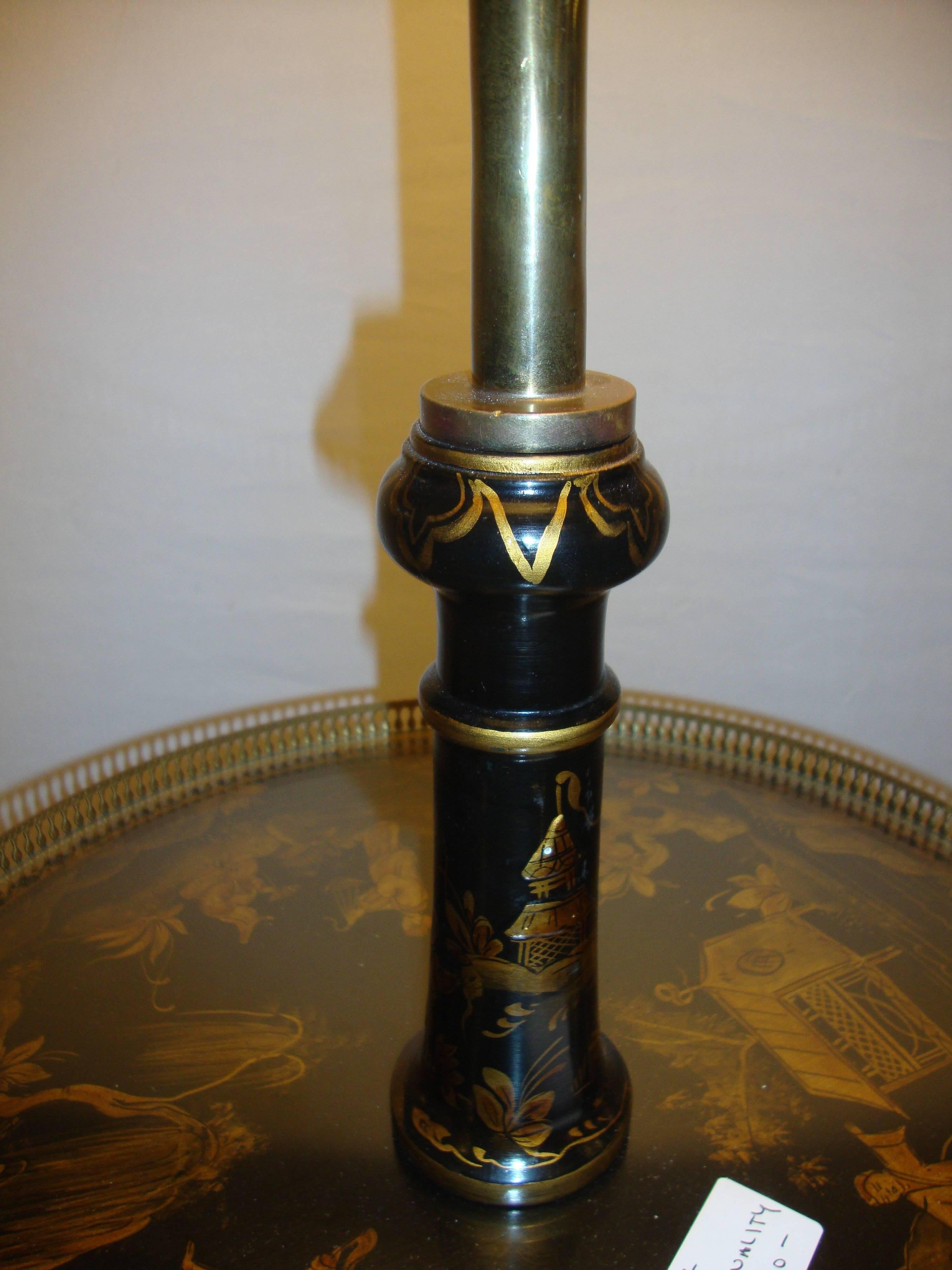 Decorative Chinoiserie Tray Table Stick Lamp 2
