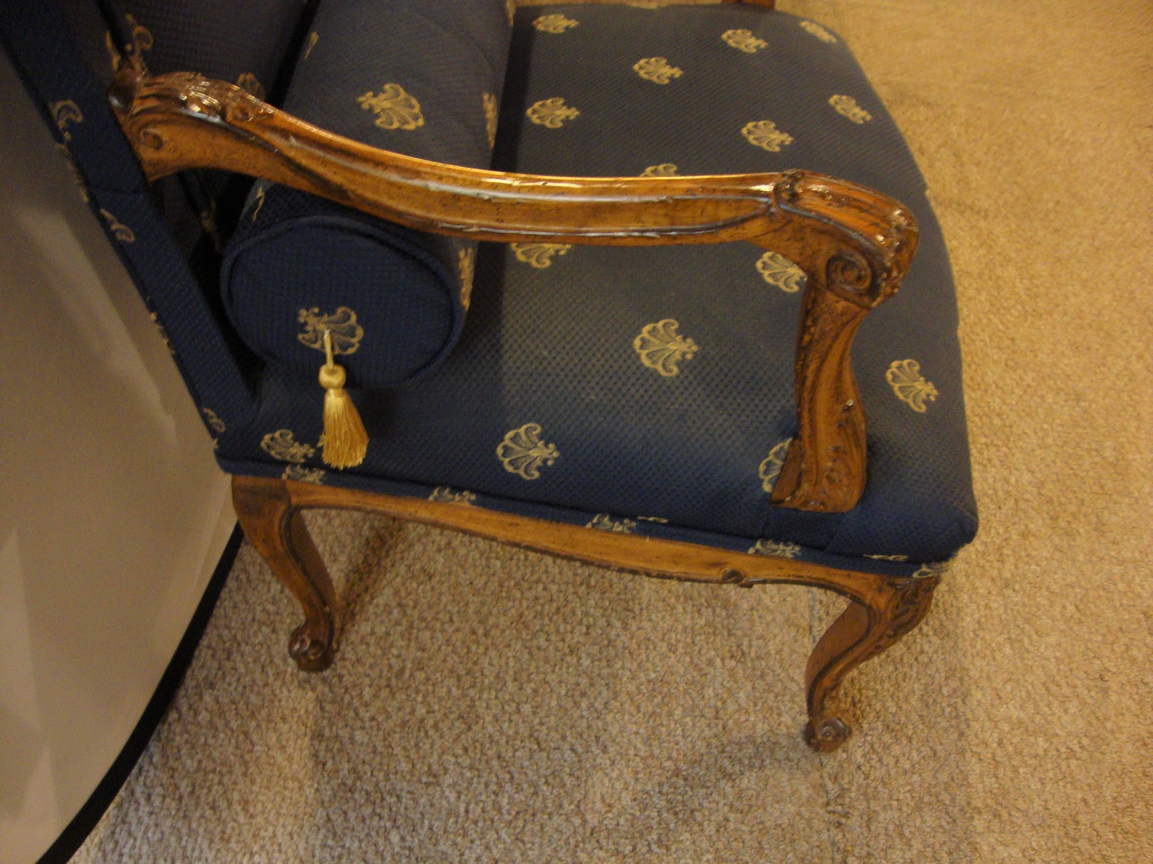 Pair of Louis XV Style Armchairs In Good Condition In Stamford, CT
