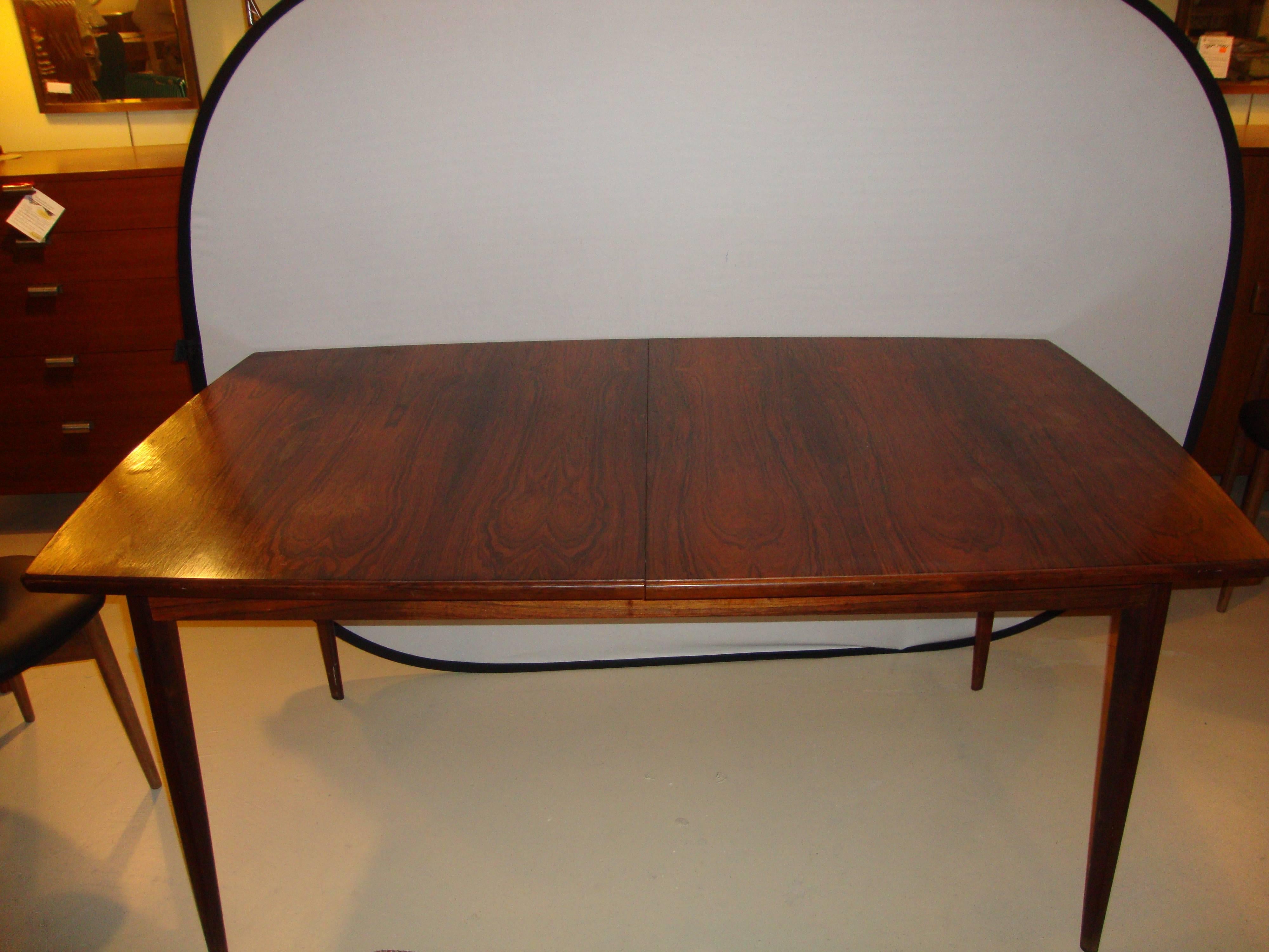 Norwegian Mid-Century Modern Stamped Dining Table in Rosewood