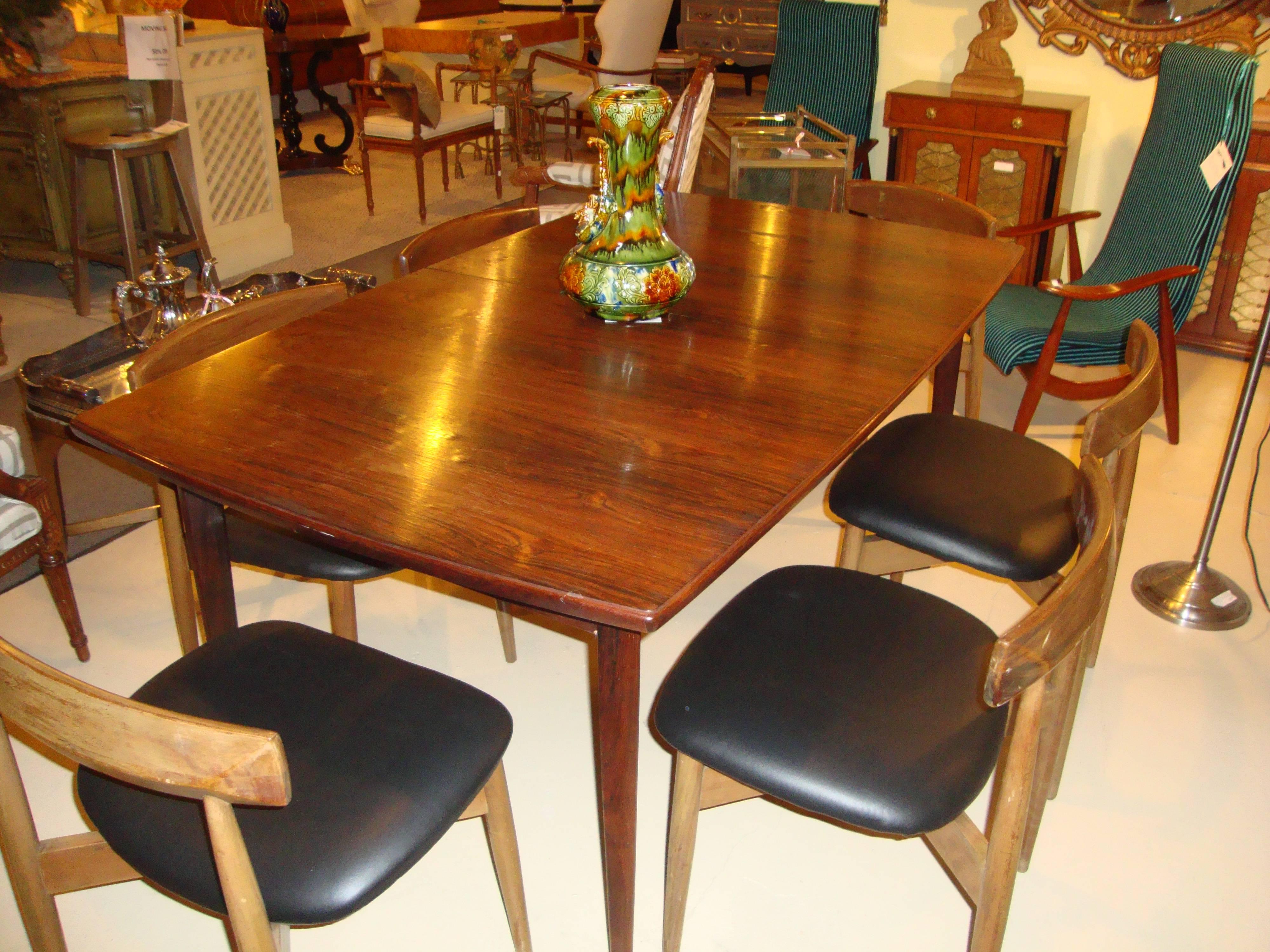 Mid-Century Modern Stamped Dining Table in Rosewood 3