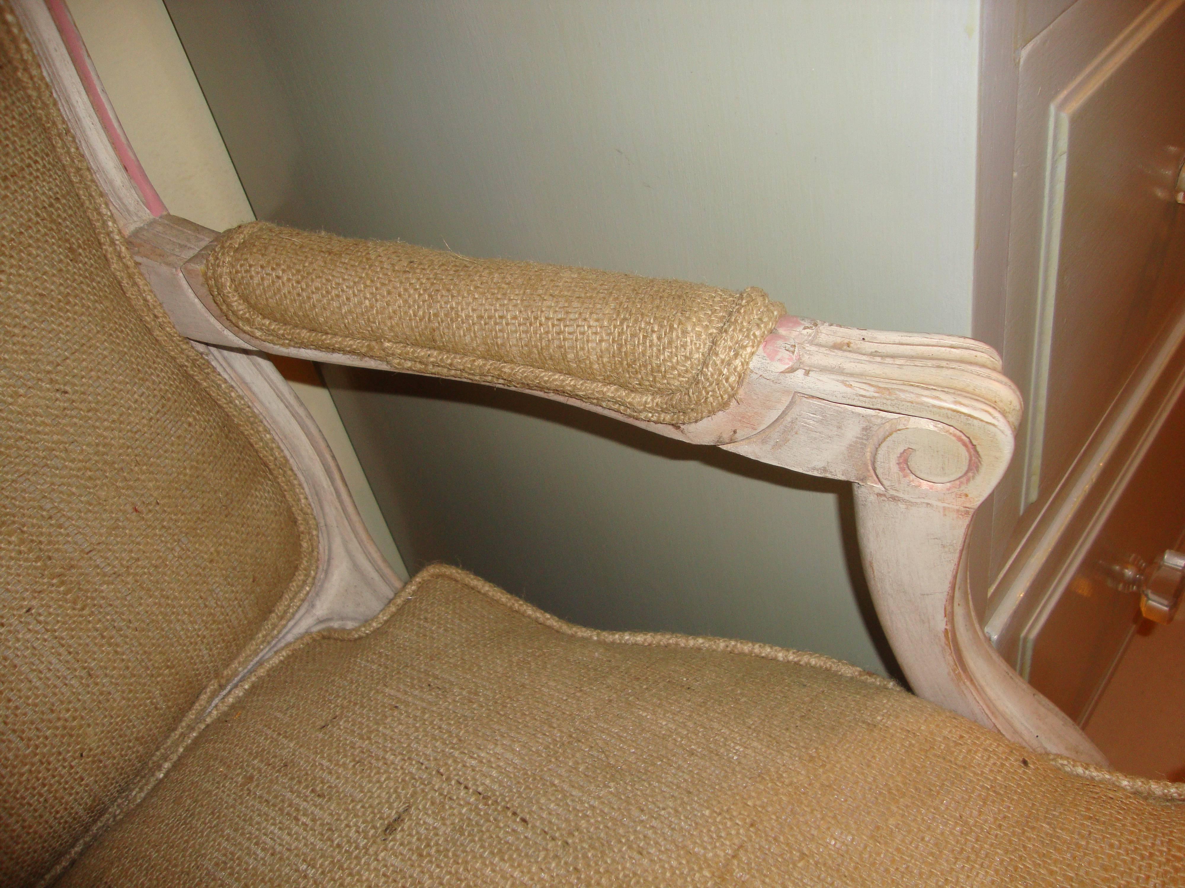 Louis XVI Stil Farbe dekoriert Bergre Sessel (Hollywood Regency) im Angebot