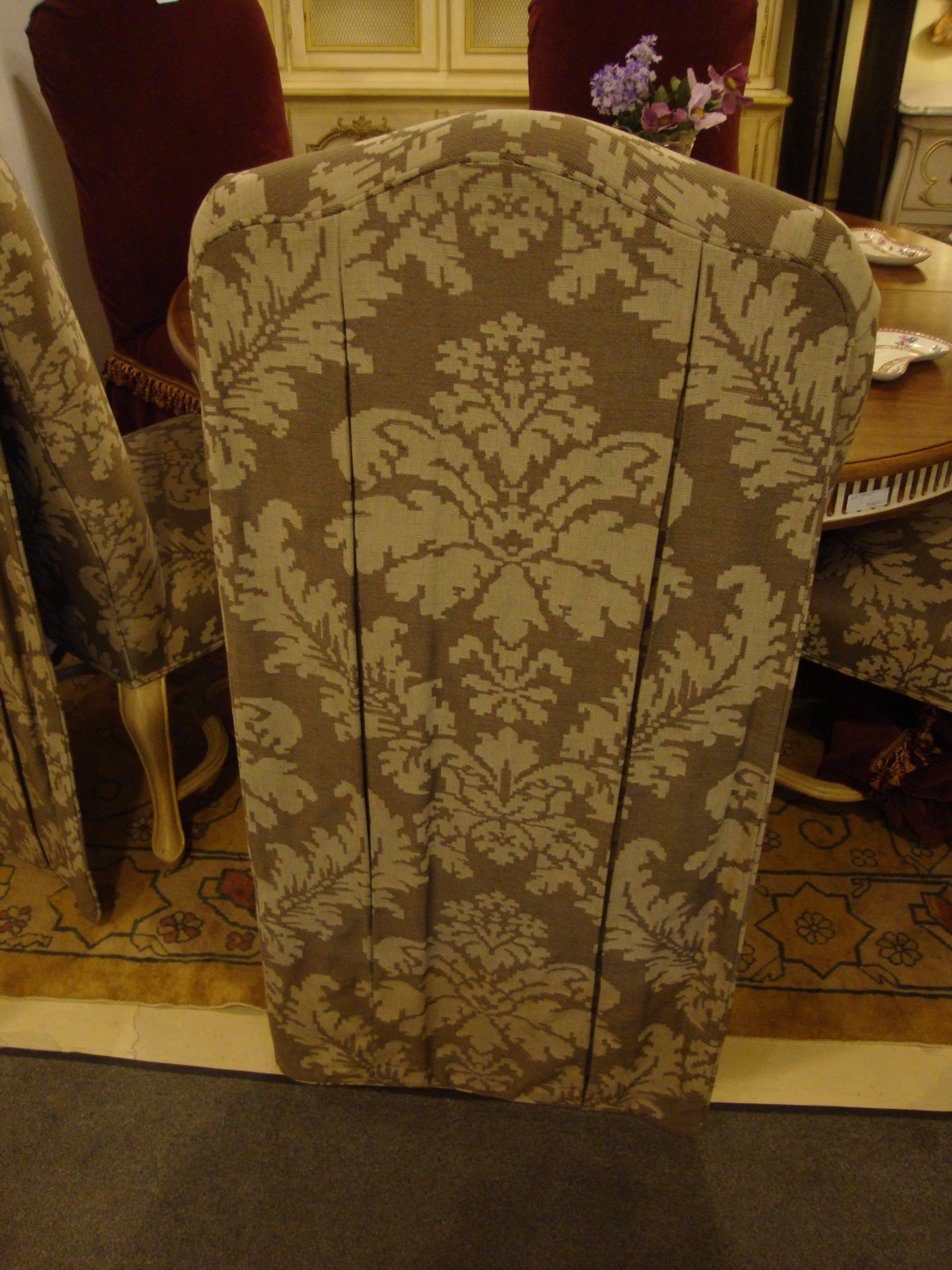 Set of Six Paint Decorated High Back Dining Chairs 2