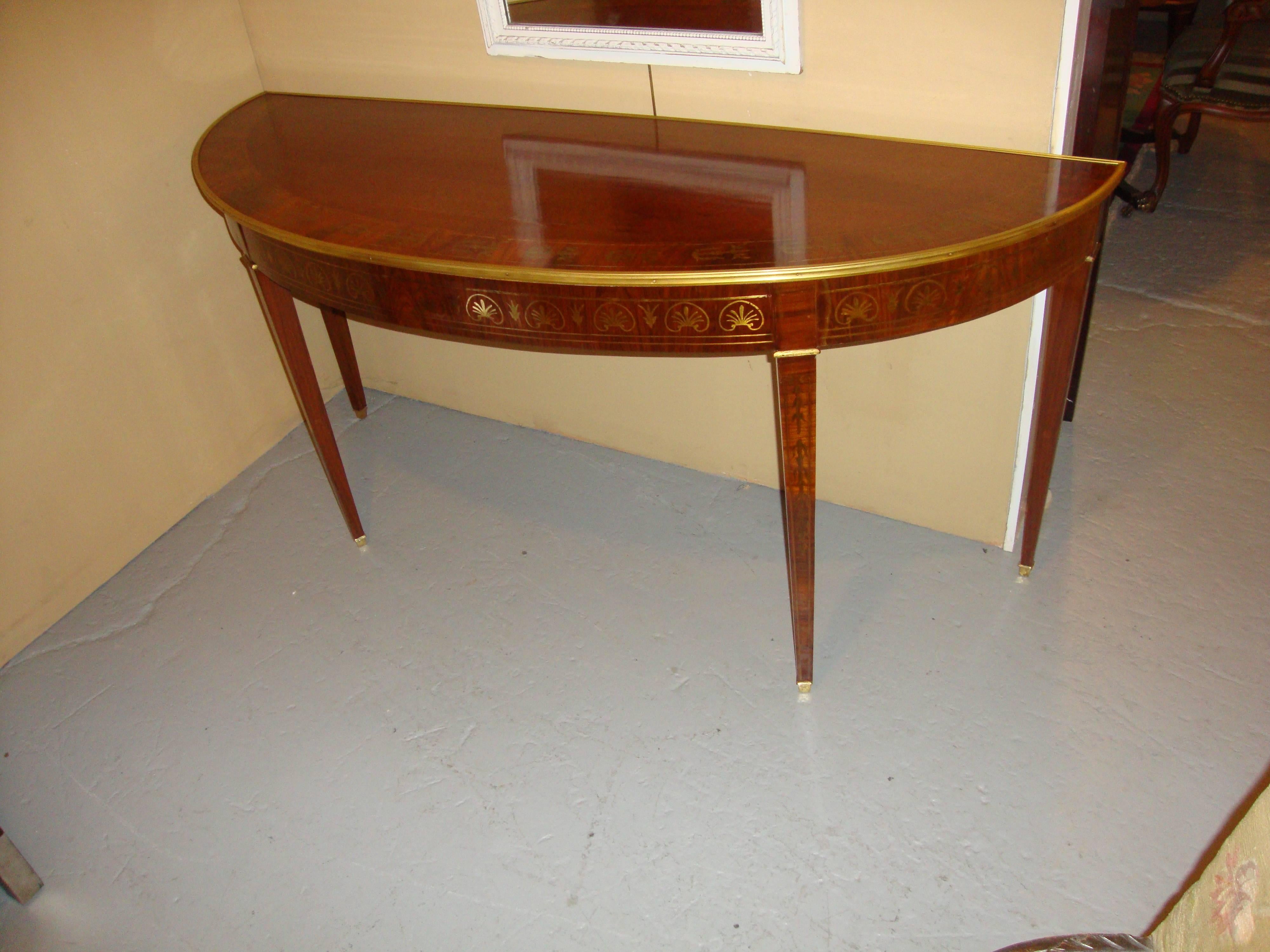 inlaid console table