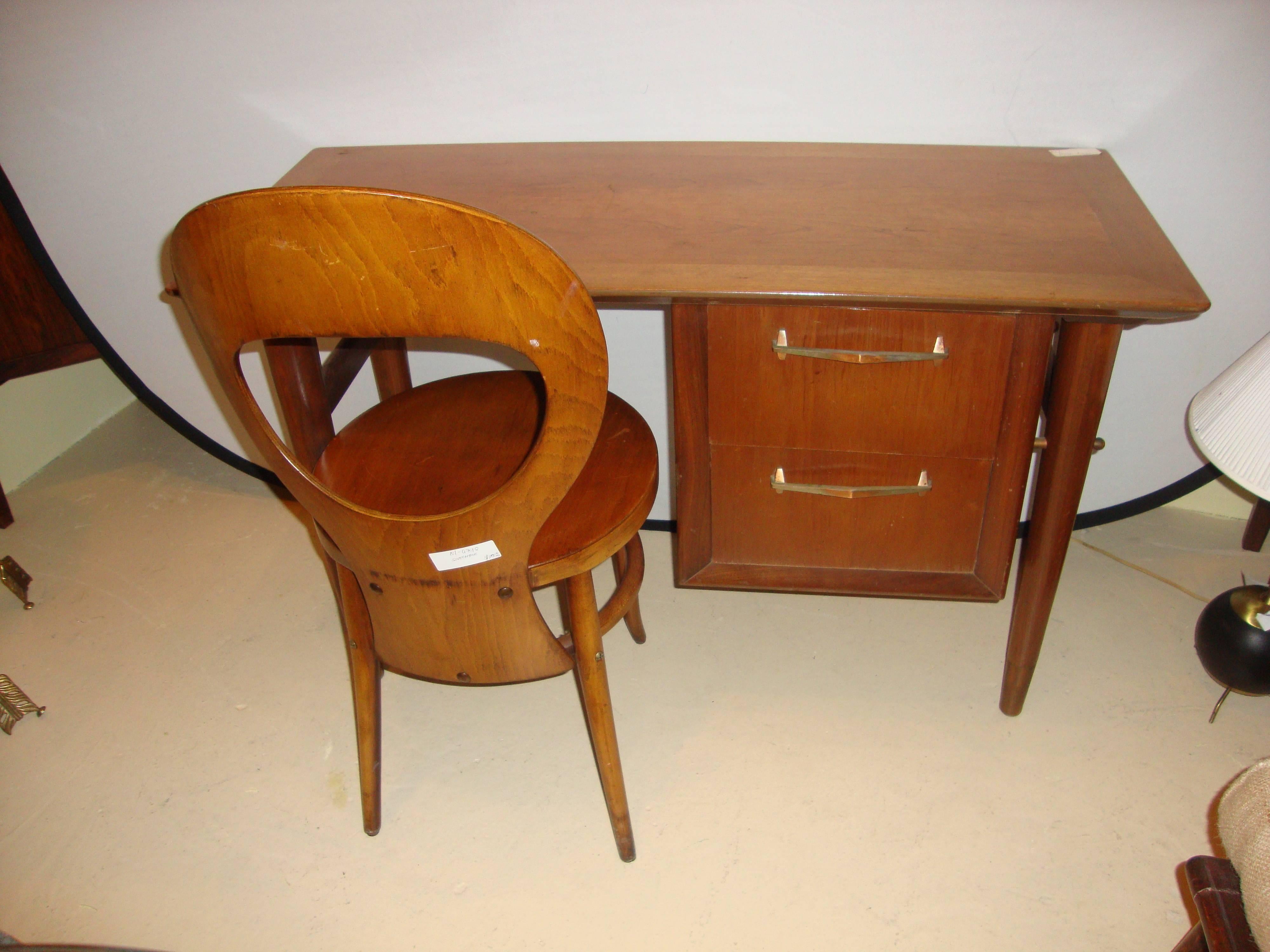 Mid-Century Danish Modern Knee Hole Desk 3