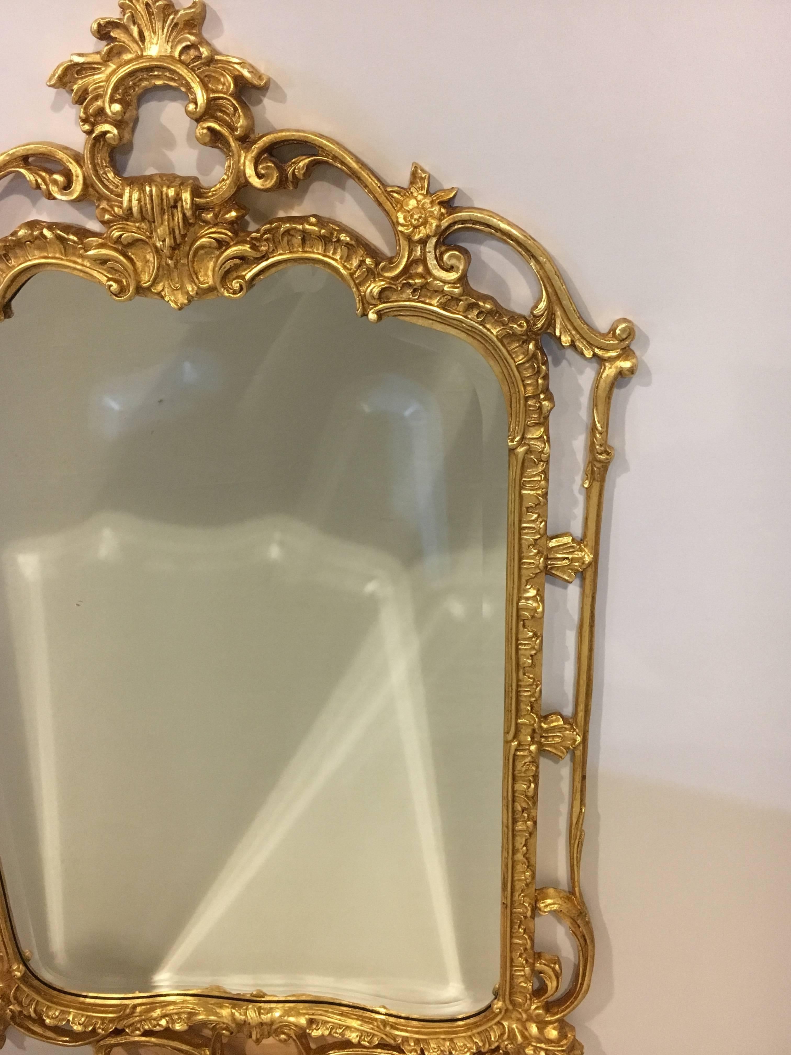Pair of Giltwood Chippendale Styled Mirrors by Friedman Bros 3