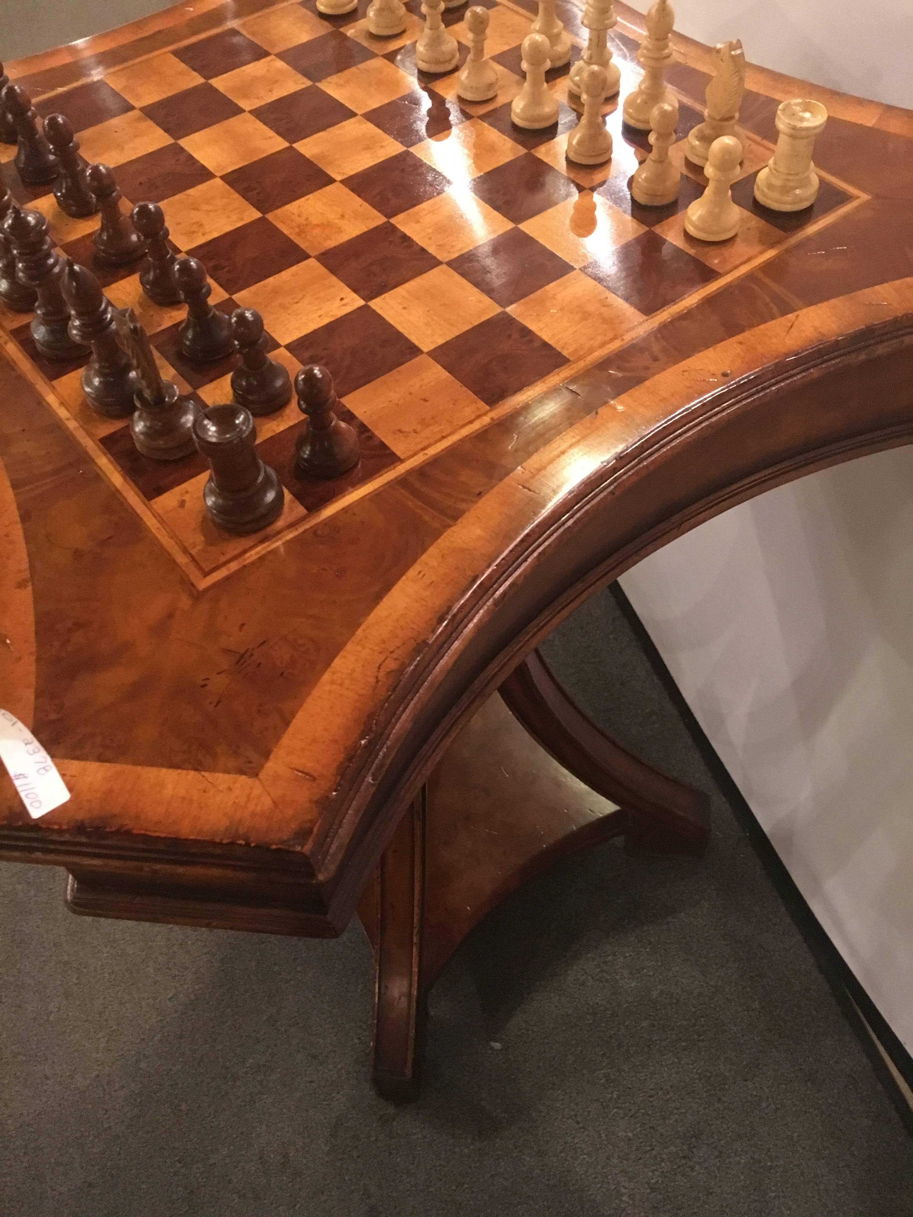Jonathon Charles Chess Games Table In Good Condition In Stamford, CT
