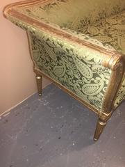 Louis XVI Style Distressed Gilt Sofa