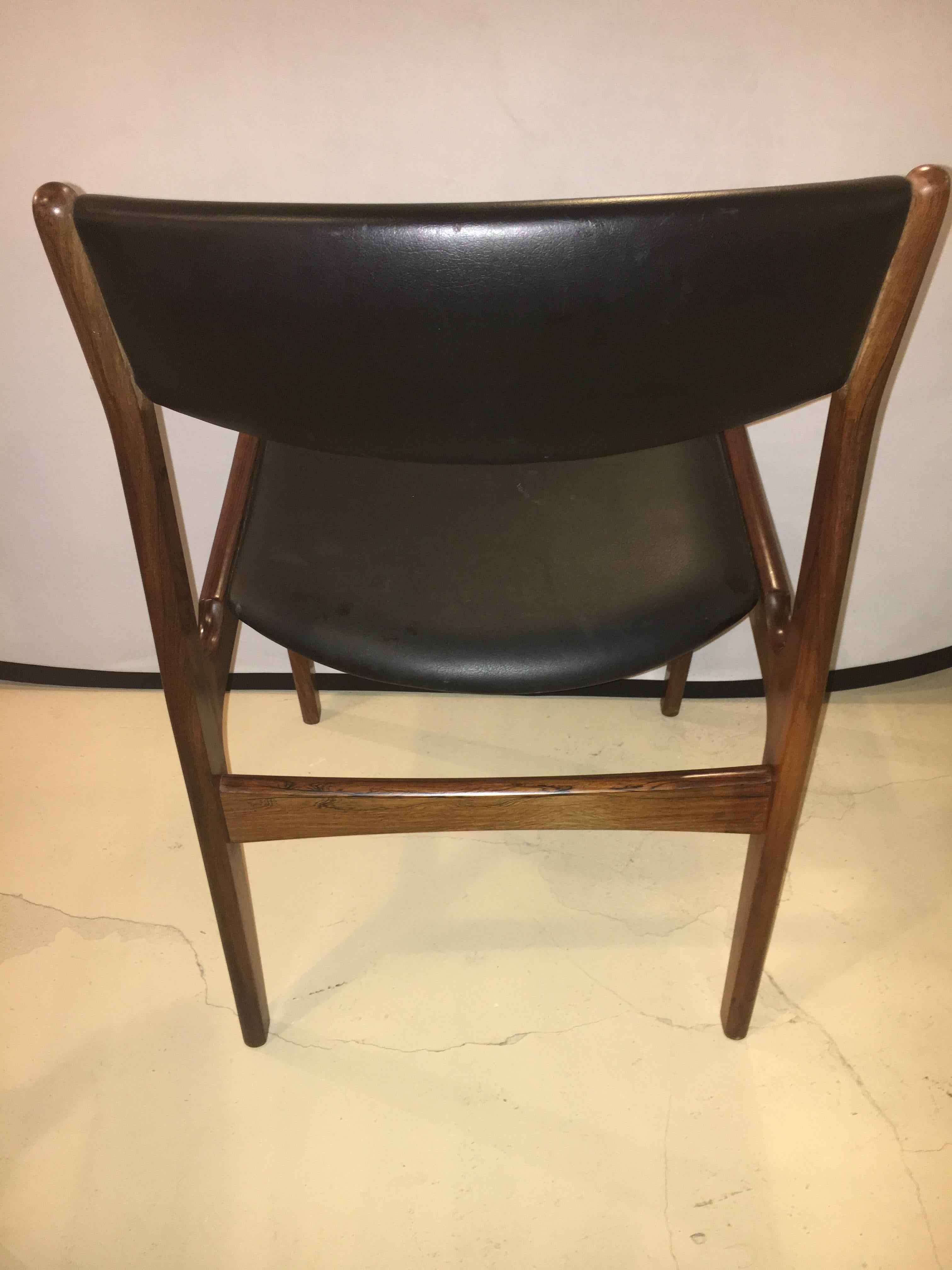 20th Century Set of Six Mid-Century Modern Rosewood Dining Chairs