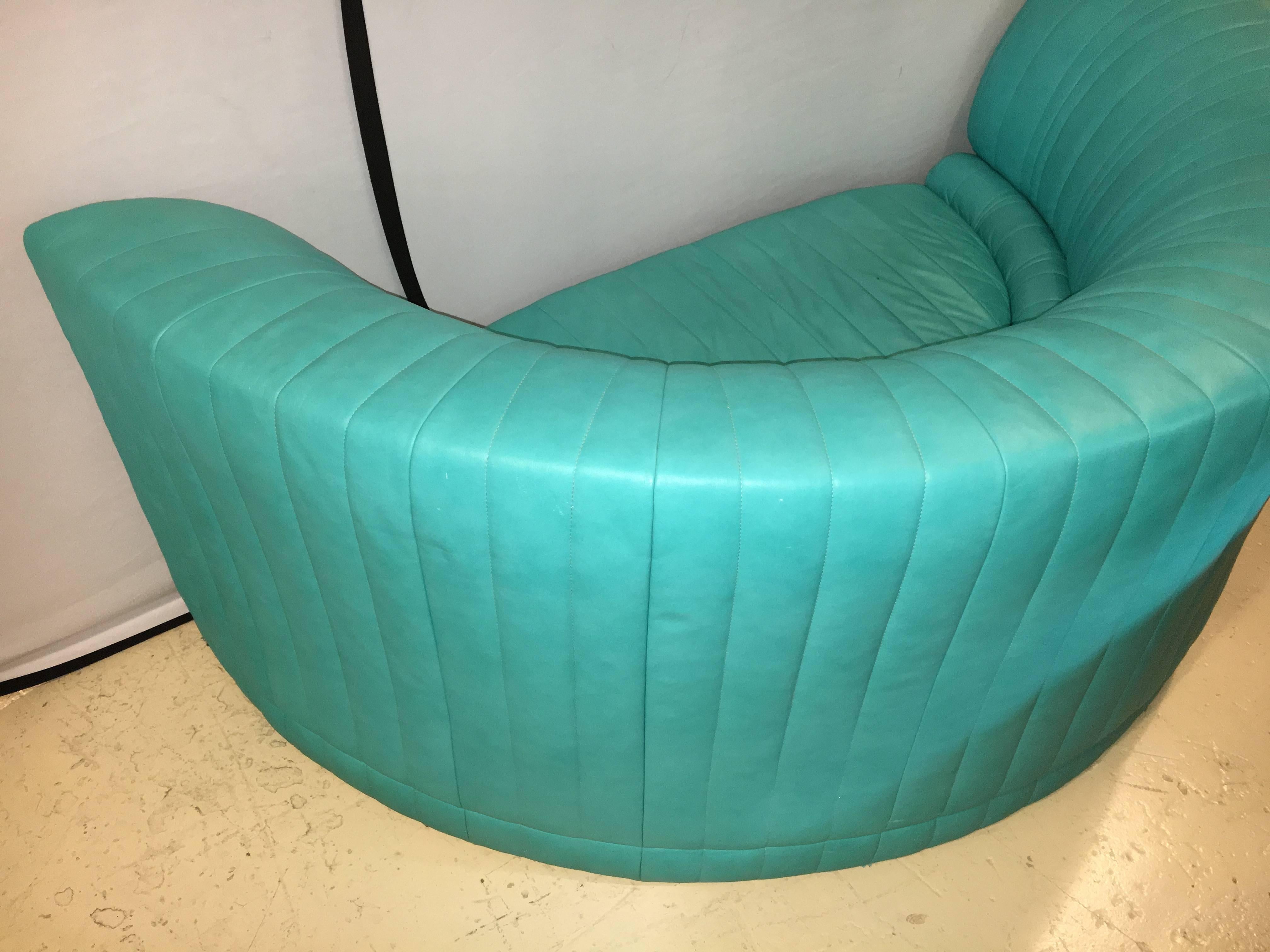 Art Deco Roche Bobois Semi-Circular Couch or Settee