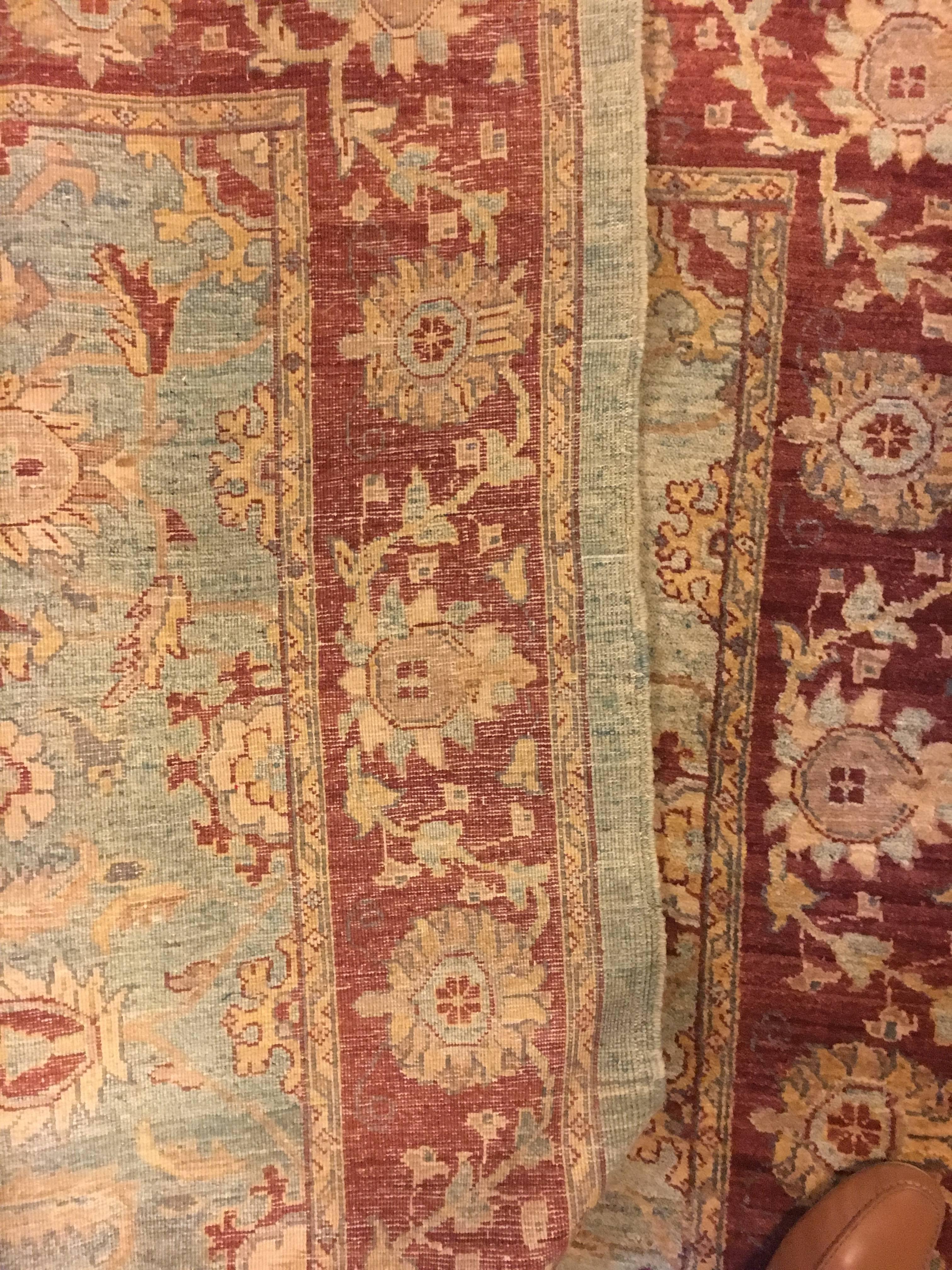 A finely knotted coffee or Foyar oriental carpet. This highly desirable carpet is sure to make a sparkling appearance in the foyer of ones home. Perhaps add style and flair under that coffee table or simply throw it at the foot of the bed. The rich