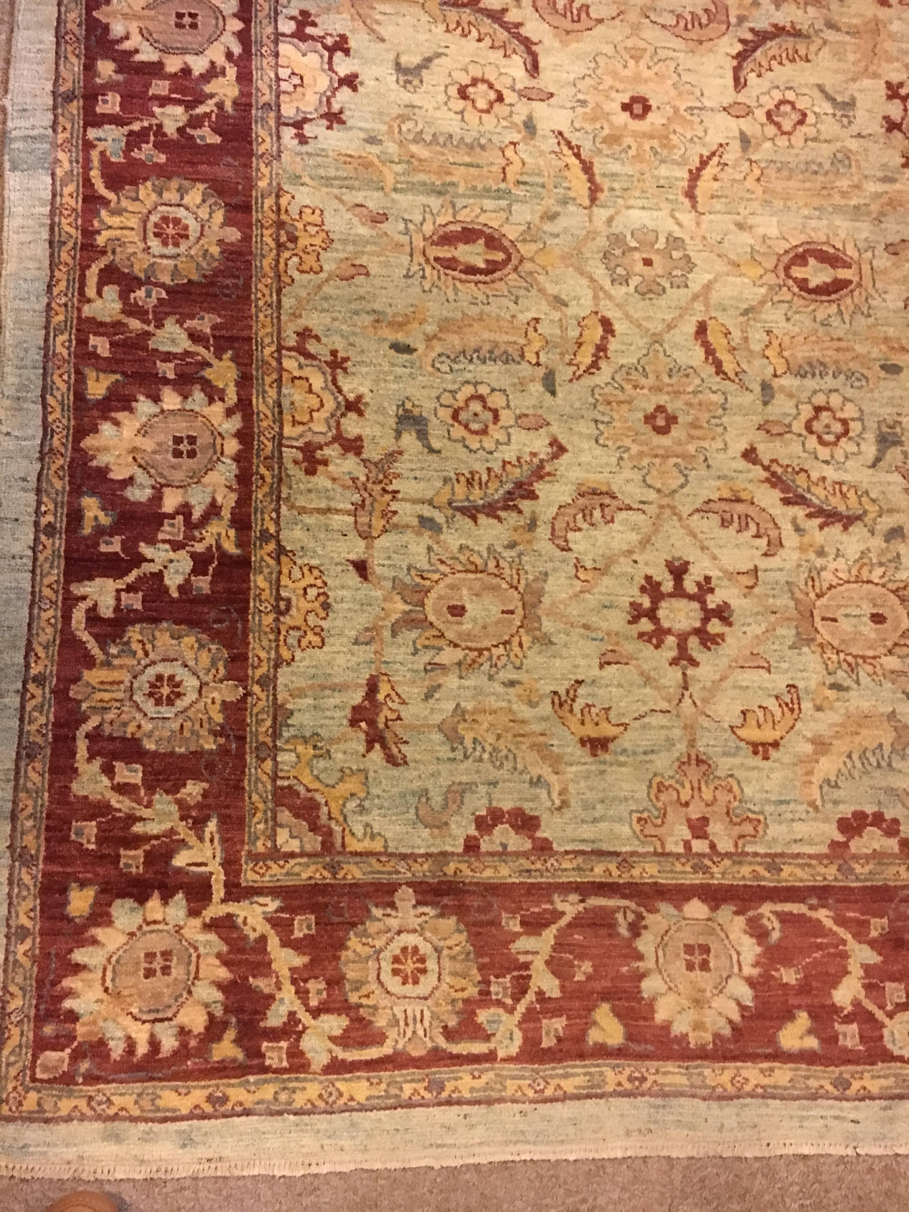 Neoclassical Finely Knotted Coffee or Foyar Oriental Carpet For Sale