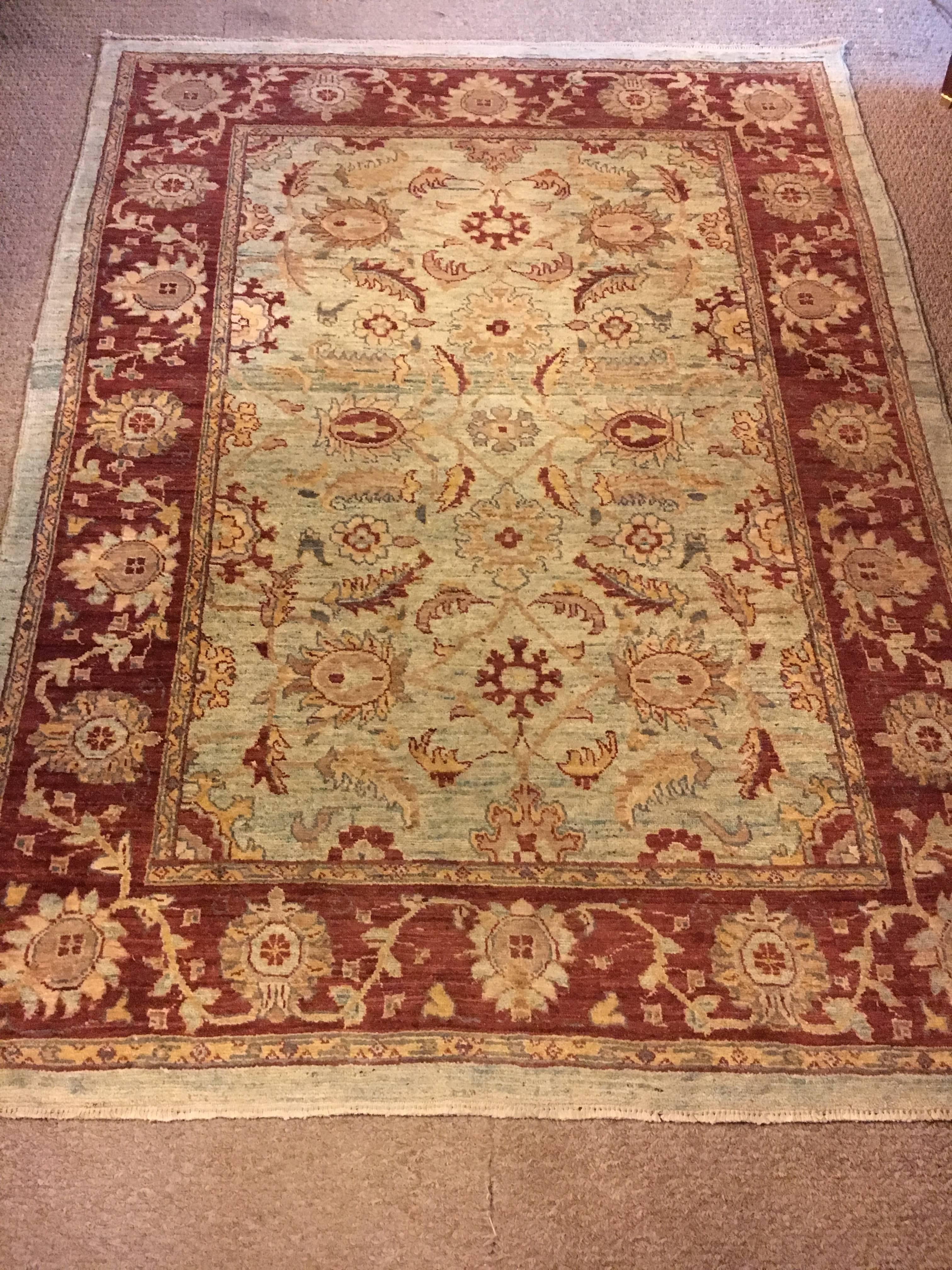 Turkish Finely Knotted Coffee or Foyar Oriental Carpet For Sale