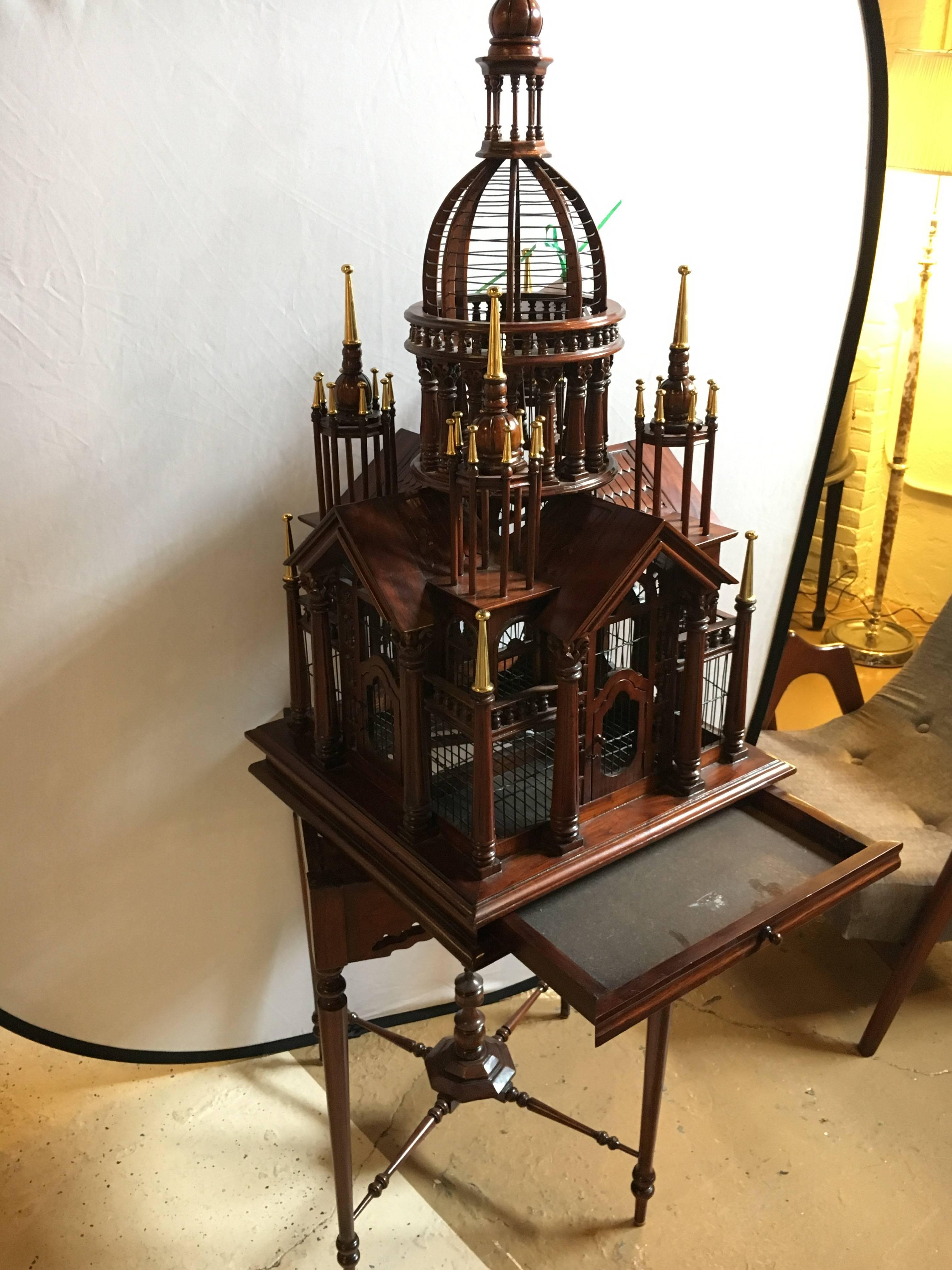 20th Century Victorian Style Bird Cage on a Stand
