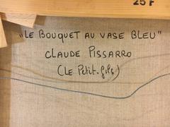 Hughes Claude Pissarro Oil on Canvas Painting Le Bouquet Au Vase Bleu