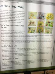 Le Pho Flowers in a Blue Vase Oil on Canvas Vietnamese Artist