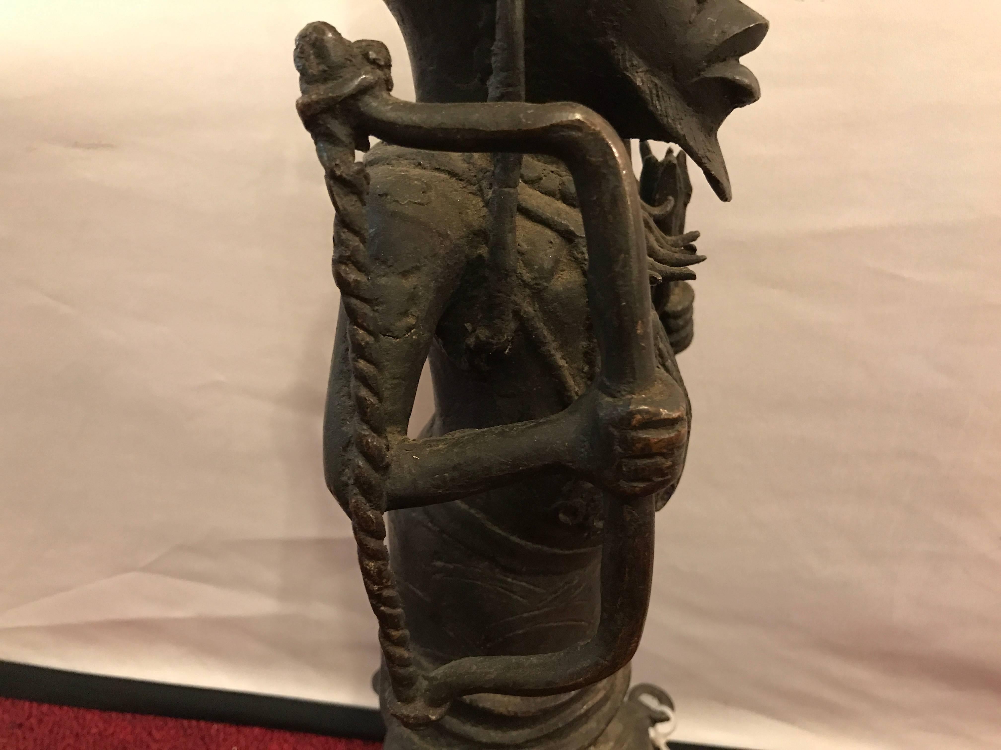 19th Century Benin Bronze In Good Condition In Manhasset, NY