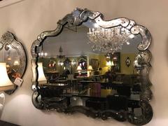 Fine Venetian Style circa 1930s Vanity or over the Mantel Mirror