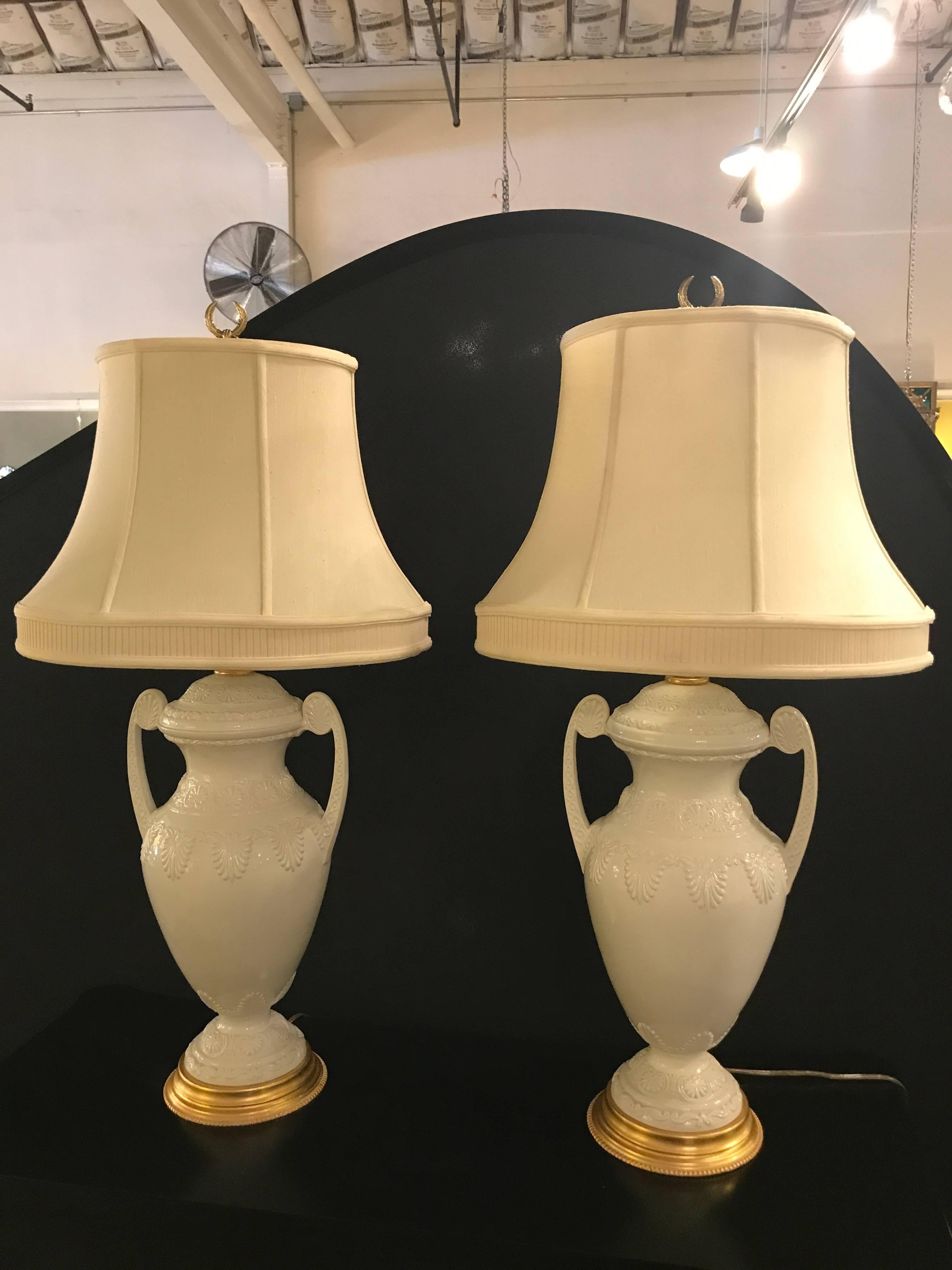 20th Century Pair of Lenox Neoclassical Style Table Lamps by Frederick Cooper