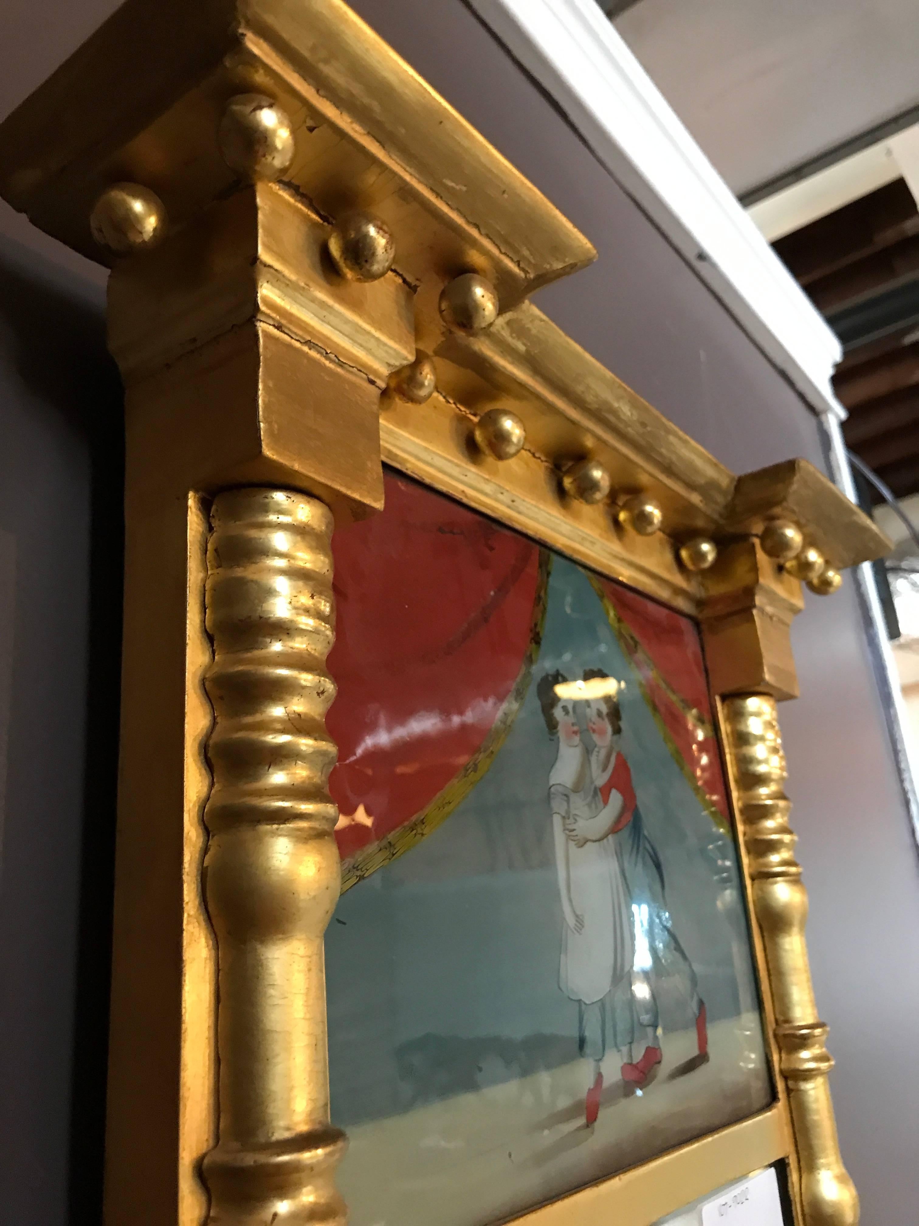 Miroir mural encadré de l'or de la guilde fédérale du XIXe siècle en vente 4