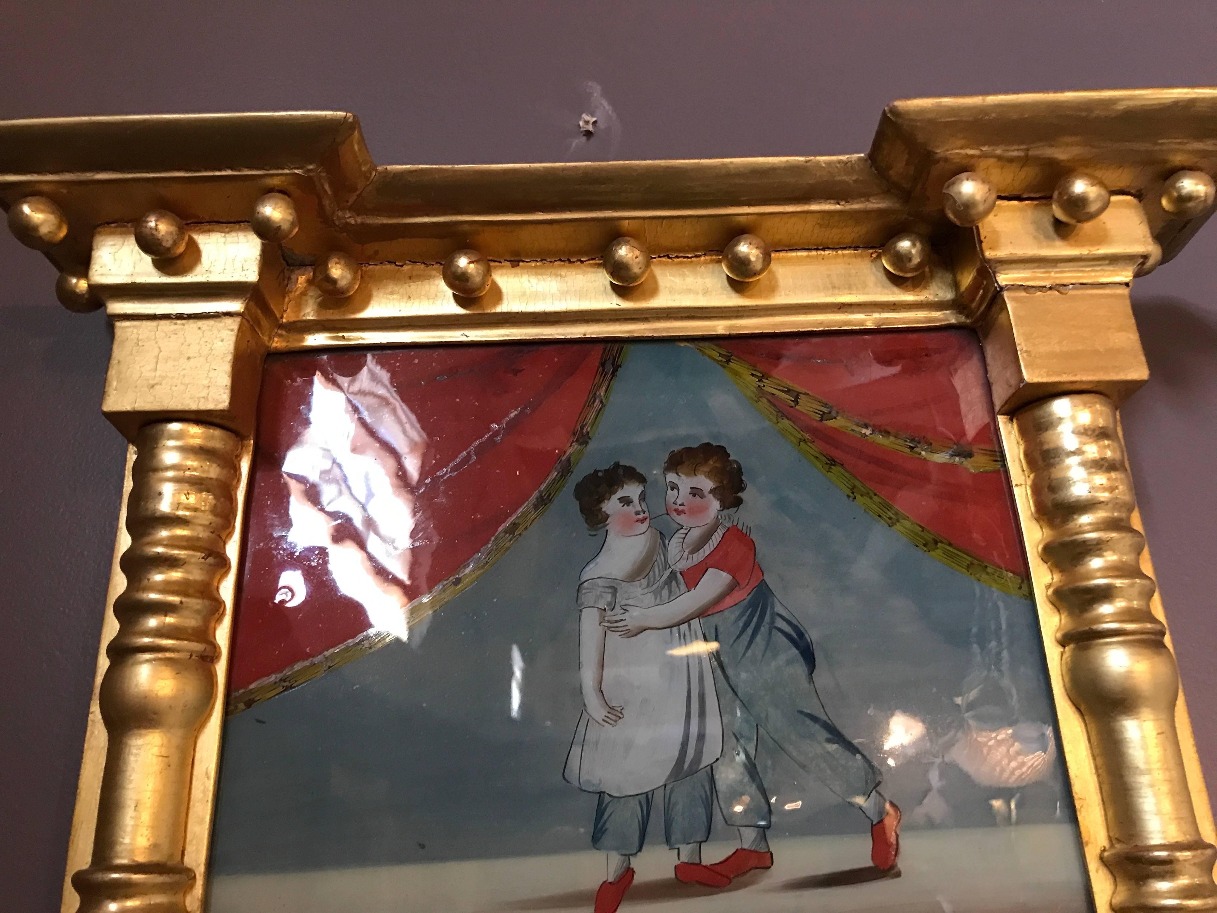 Miroir mural encadré de l'or de la guilde fédérale du XIXe siècle en vente 2