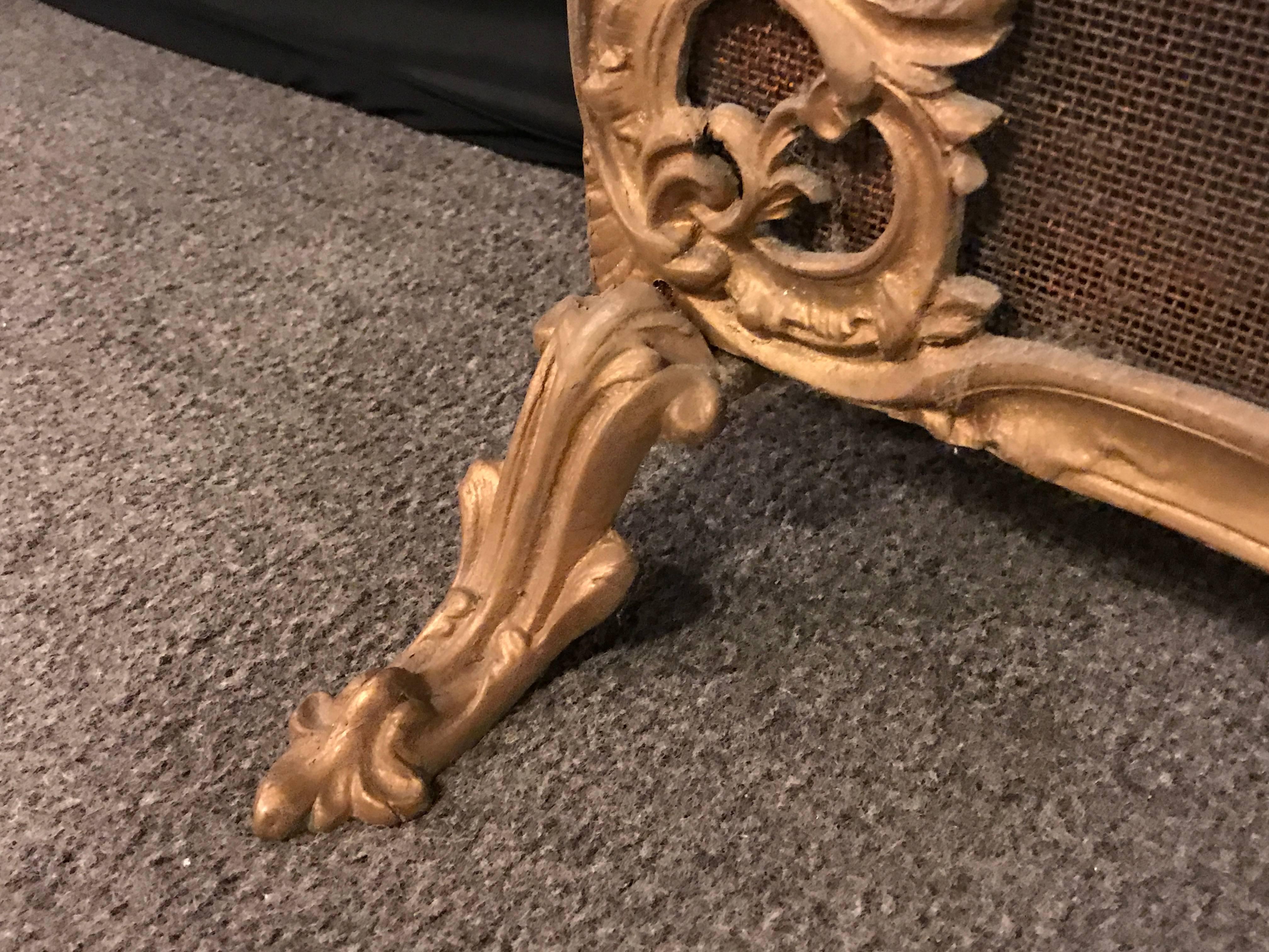 Louis XV Style French Bronze Fire Screen 4