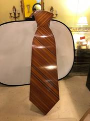 Tie Shaped Jonathan Charles Inlaid Coffee Table with a Wrought Iron Base