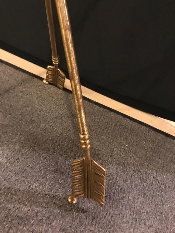 Arrow Form Bronze End Table Base or Pedestal on Tri Pod Legs at 1stDibs