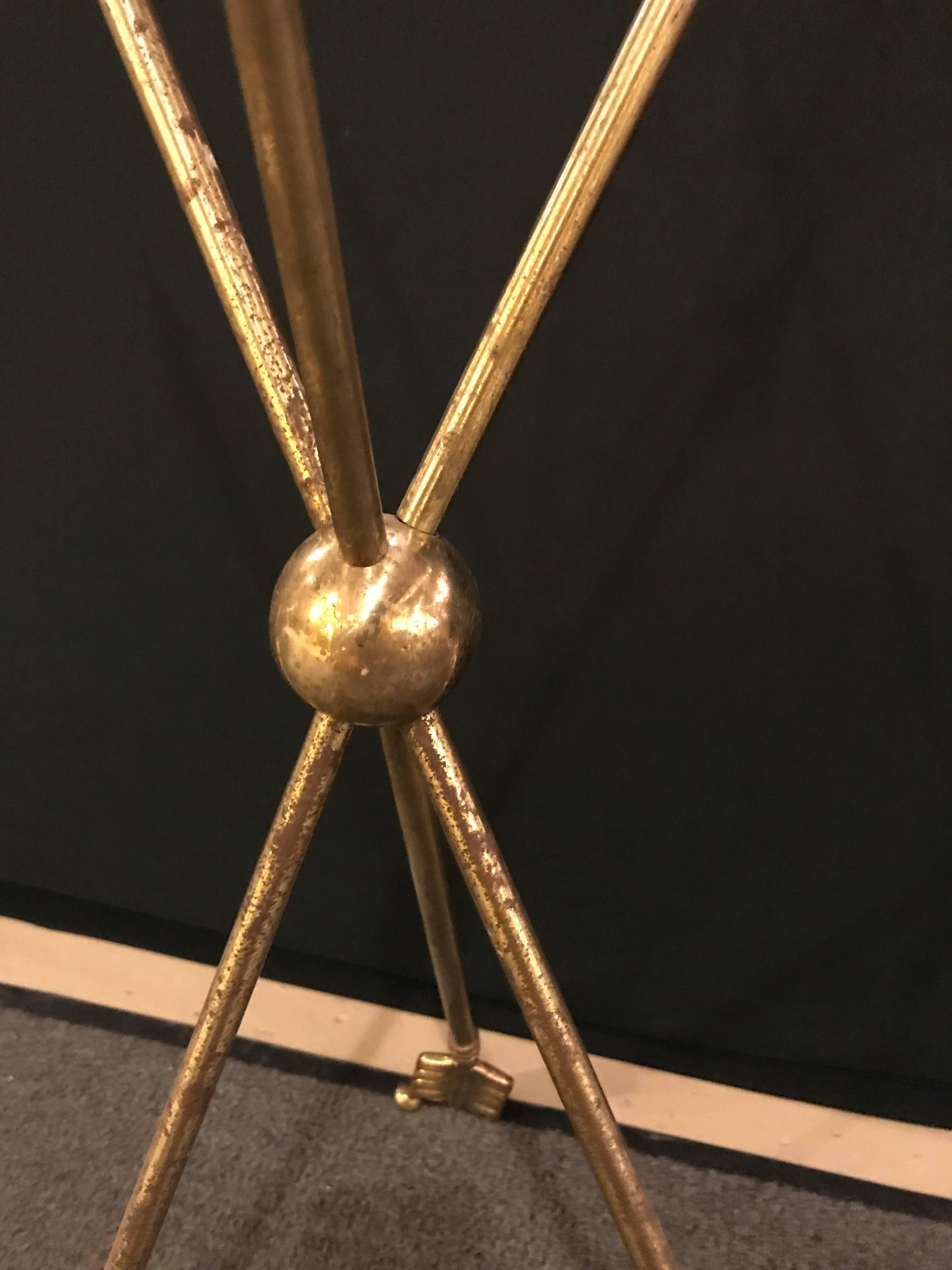 Arrow Form Bronze End Table Base or Pedestal on Tri Pod Legs 5