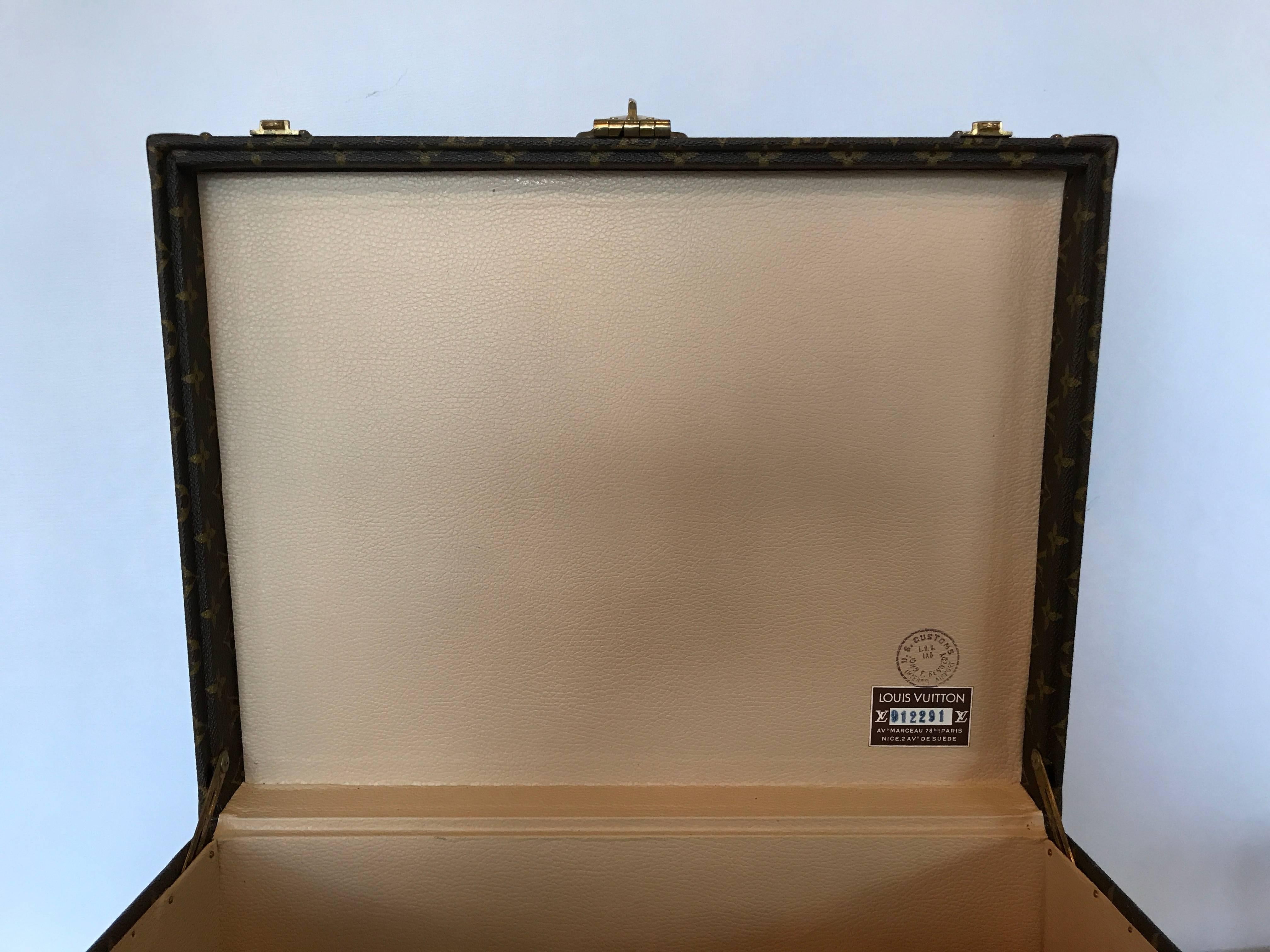 Late 20th Century Louis Vuitton Monogram Hard Sided Suitcase. No. 912291